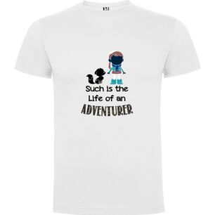 Adventurous Duo: Woman & Dog Tshirt σε χρώμα Λευκό 7-8 ετών