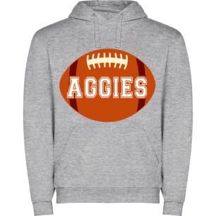 Aggies' Vibrant Football Shag Φούτερ με κουκούλα