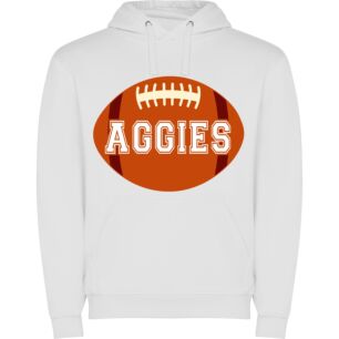Aggies' Vibrant Football Shag Φούτερ με κουκούλα σε χρώμα Λευκό XLarge