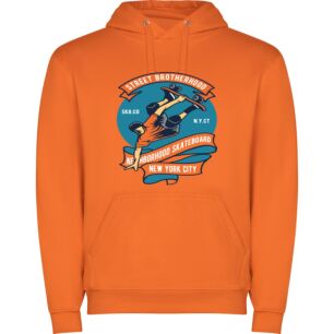 Airborne Skateboarding: NY Style Φούτερ με κουκούλα σε χρώμα Πορτοκαλί XXXLarge(3XL)