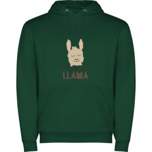 Alluring Llama: Drama-free & Cute Φούτερ με κουκούλα