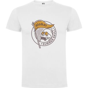 Aloha Skull Rockstar Poster Tshirt σε χρώμα Λευκό Medium