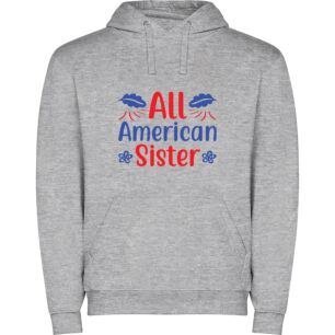 American Sister's Patriotic Sign Φούτερ με κουκούλα