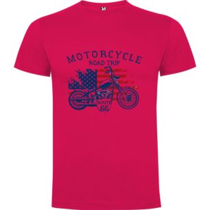 Americana Motorcycle Adventure Tshirt σε χρώμα Φούξια XLarge