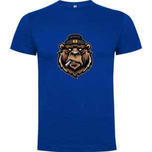 Angry Smoking Grizzly Mascot Tshirt