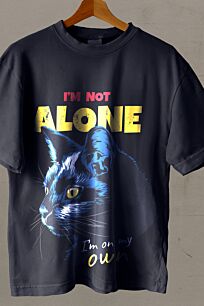 Μπλούζα Animal Γάτα Im Not Alone-Xlarge