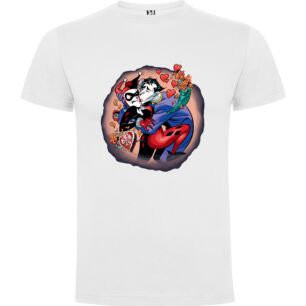 Animated Passion: Joker's Embrace Tshirt σε χρώμα Λευκό XXLarge