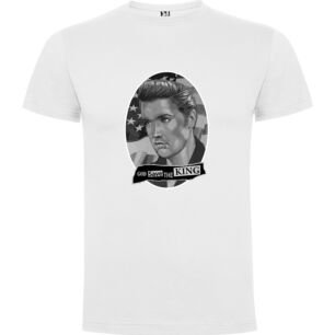 Anime Elvis Tribute Portrait Tshirt σε χρώμα Λευκό XLarge