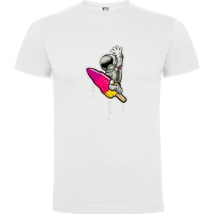 Astro Surf Sticker Tshirt σε χρώμα Λευκό Medium