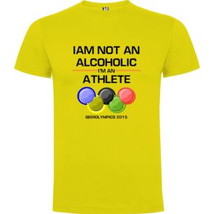 Athlete, Not Alcoholic Tshirt σε χρώμα Κίτρινο