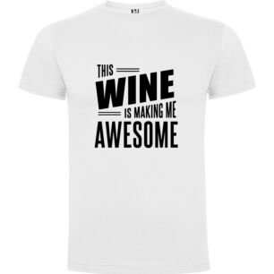 Awesome Wine Label Design Tshirt σε χρώμα Λευκό 5-6 ετών