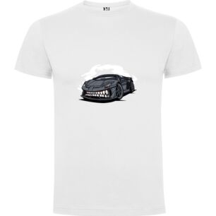 Badass Grinning Black Car Tshirt σε χρώμα Λευκό XLarge