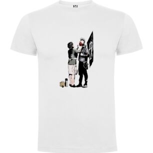 Banksy-inspired Punk Posse Tshirt σε χρώμα Λευκό XLarge