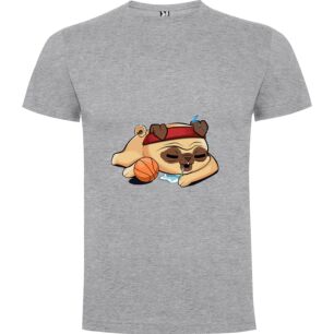 Basketball Bulldog: Sporty Mascot Tshirt