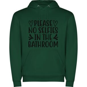 Bathroom: Selfies Forbidden! Φούτερ με κουκούλα