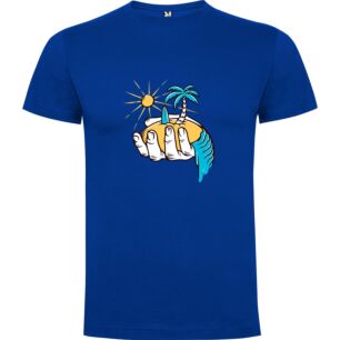 Beach Bliss Hand Illustration Tshirt σε χρώμα Μπλε Medium