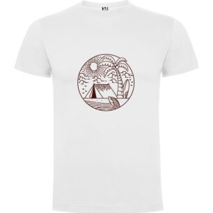 Beach Bliss Line Art Tshirt σε χρώμα Λευκό XXLarge