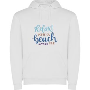 Beach Bliss: Relax & Unwind Φούτερ με κουκούλα σε χρώμα Λευκό Small