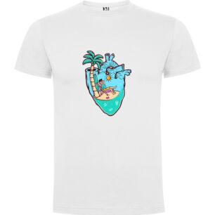 Beach Dreamscape Sticker Tshirt σε χρώμα Λευκό Medium