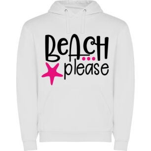 Beach Please: Peaceful Paradise Φούτερ με κουκούλα σε χρώμα Λευκό XXXLarge(3XL)