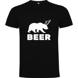 Bear Beer Adorned Antlers Tshirt