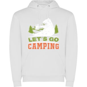 Bear's Camp Log Adventure Φούτερ με κουκούλα σε χρώμα Λευκό Large