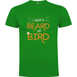 Bearded Bird on Black Tshirt