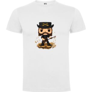 Bearded Rockstar Cartoon Tshirt σε χρώμα Λευκό XLarge