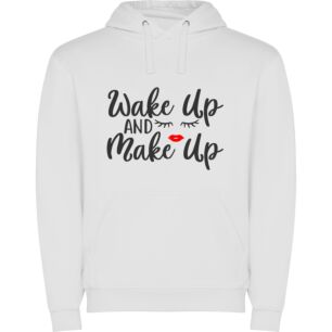 Beauty Unmasked: Wake-Up & Make-Up Φούτερ με κουκούλα σε χρώμα Λευκό XLarge