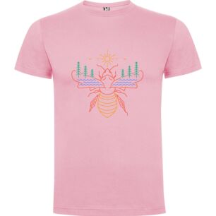 Bee-inspired Beetle Vector Tshirt σε χρώμα Ροζ Medium