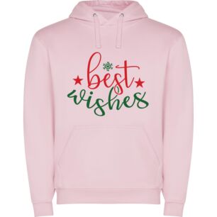 Best Festive Wishes Φούτερ με κουκούλα σε χρώμα Ροζ Large