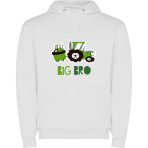Big Bro Tractor: Superior Φούτερ με κουκούλα σε χρώμα Λευκό 11-12 ετών