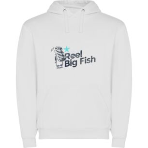 Big Fish Reel Mic Φούτερ με κουκούλα σε χρώμα Λευκό 7-8 ετών