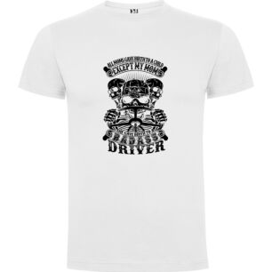 Biker Skull Metal Design Tshirt σε χρώμα Λευκό XXXLarge(3XL)