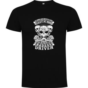 Biker Skull Metal Design Tshirt