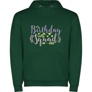 Birthday Squad Celebration Φούτερ με κουκούλα σε χρώμα Πράσινο Small