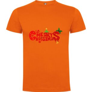 Black Merry Christmas Night Tshirt σε χρώμα Πορτοκαλί XXXLarge(3XL)
