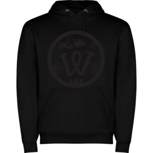 Black W Logo Magic Φούτερ με κουκούλα