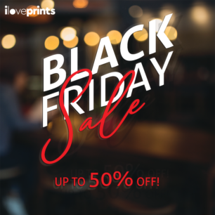 Αυτοκόλλητο Βιτρίνας Black Friday Sale 50% Off