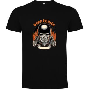 Blazing Metal Skull Design Tshirt