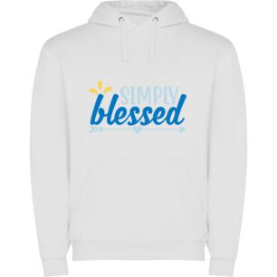 Blessed Blissful Blue Φούτερ με κουκούλα σε χρώμα Λευκό XLarge