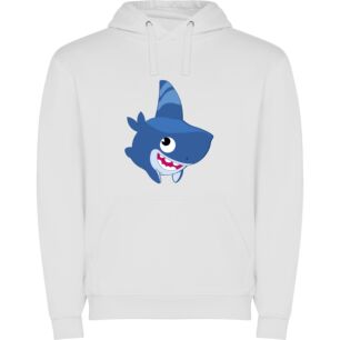 Blissful Blue Shark Φούτερ με κουκούλα σε χρώμα Λευκό 11-12 ετών