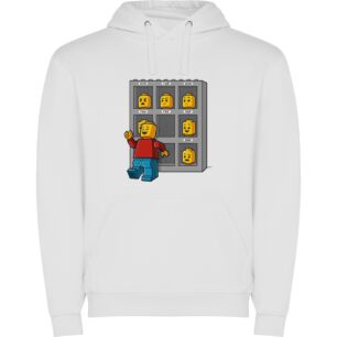 Block Man, Lego Machine Φούτερ με κουκούλα σε χρώμα Λευκό 3-4 ετών