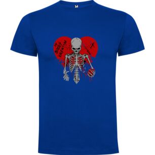 Bloodied Gothic Heart Skeleton Tshirt