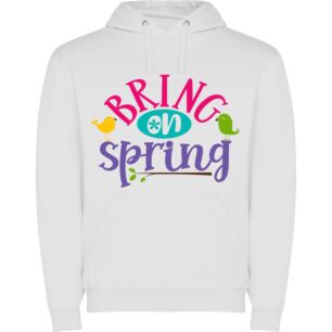 Blooming Spring Spectacle Φούτερ με κουκούλα σε χρώμα Λευκό Large