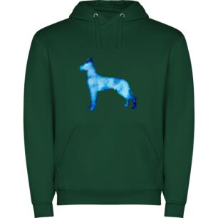 Blue Canine Artwork Φούτερ με κουκούλα