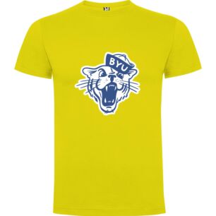 Blue Fury Tiger Mascot Tshirt