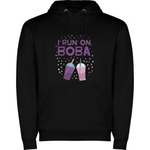 Boka's Boba Bliss: Illustrated Inspiration Φούτερ με κουκούλα σε χρώμα Μαύρο 3-4 ετών