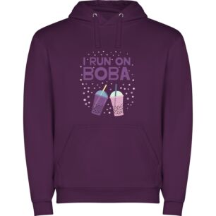 Boka's Boba Bliss: Illustrated Inspiration Φούτερ με κουκούλα σε χρώμα Μωβ 3-4 ετών