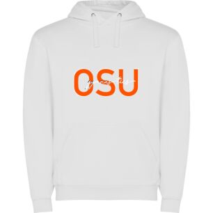Bold Orange Osu Emblem Φούτερ με κουκούλα σε χρώμα Λευκό 11-12 ετών